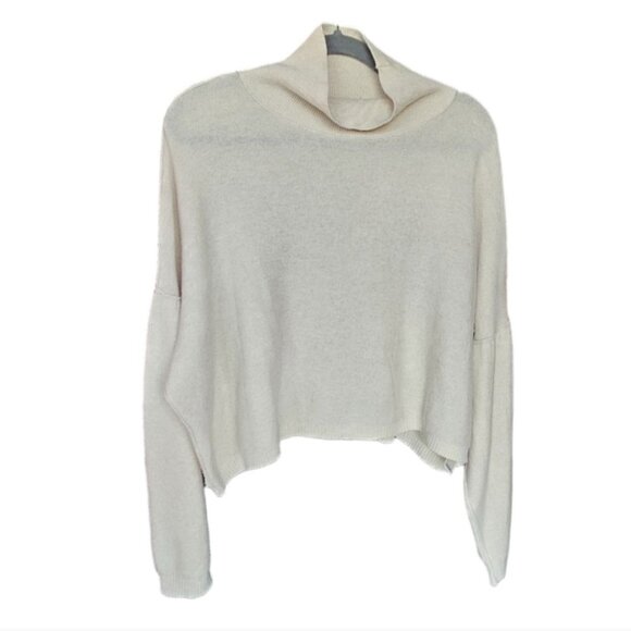 Free People So Low So High Cashmere Oversized Boxy Sweater Beige Size S - Picture 11 of 16